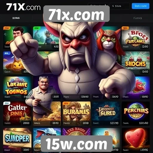 Exploração dos jogos disponíveis em 71x.com